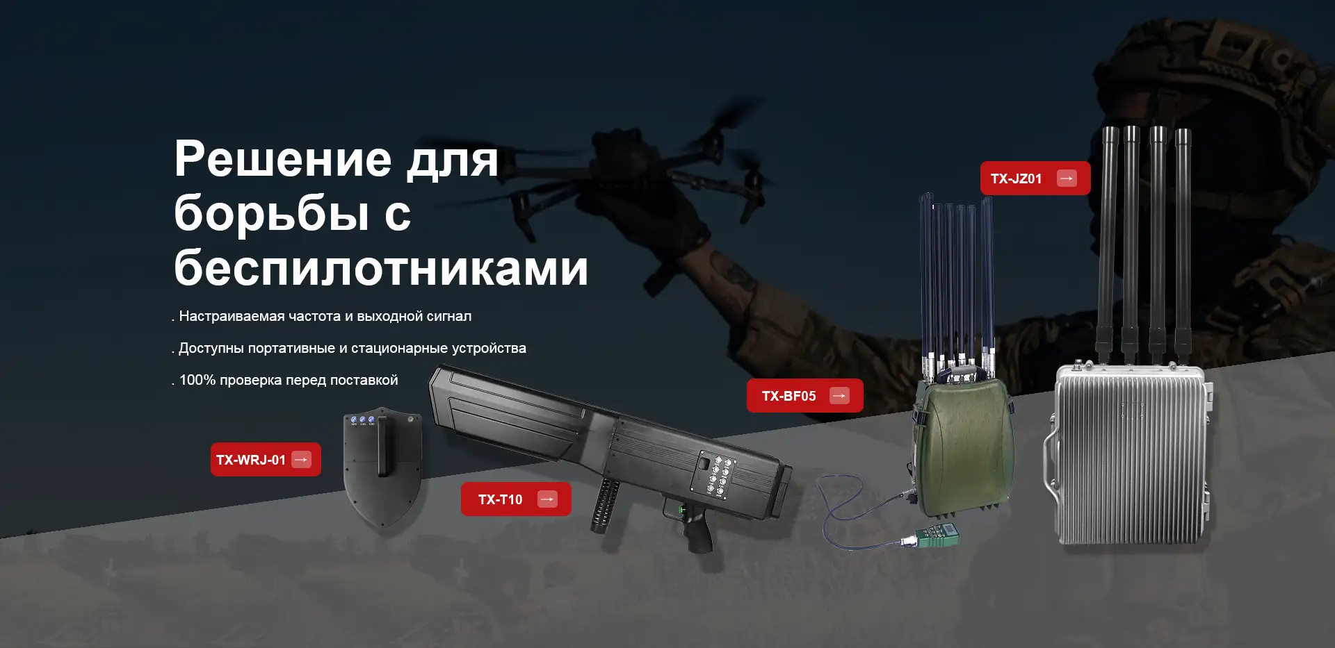 Доставчик на заглушаване на UAV
